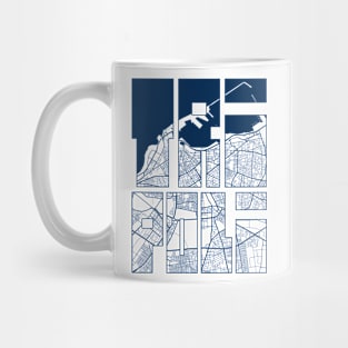 Tripoli, Libya City Map Typography - Coastal Mug